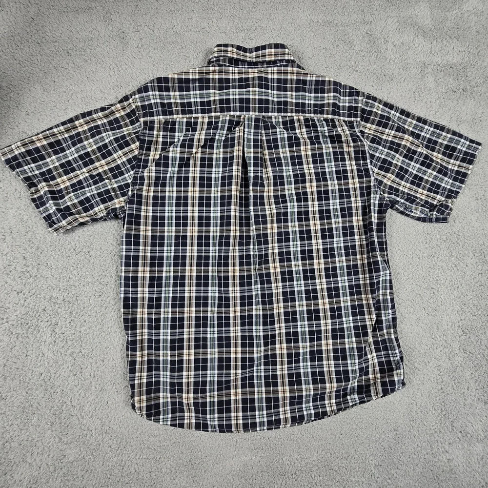 Carhartt Shirt Mens Large Plaid Short Sleeve Cotton Button Up - Picture 9 of 12